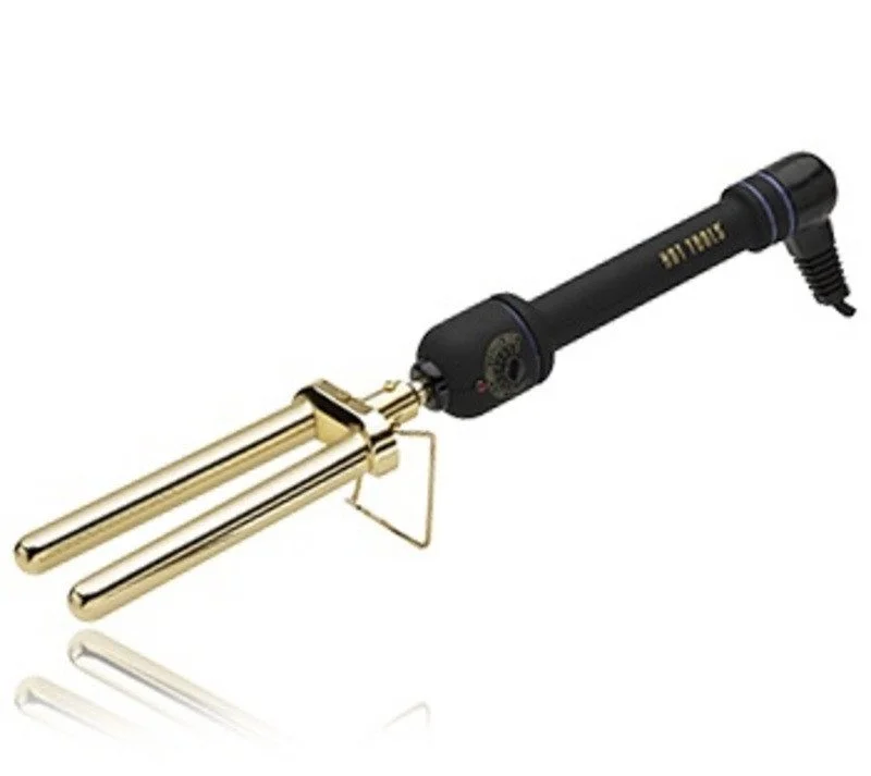 HOT TOOLS GOLD DOUBLE BARREL FORK IRON