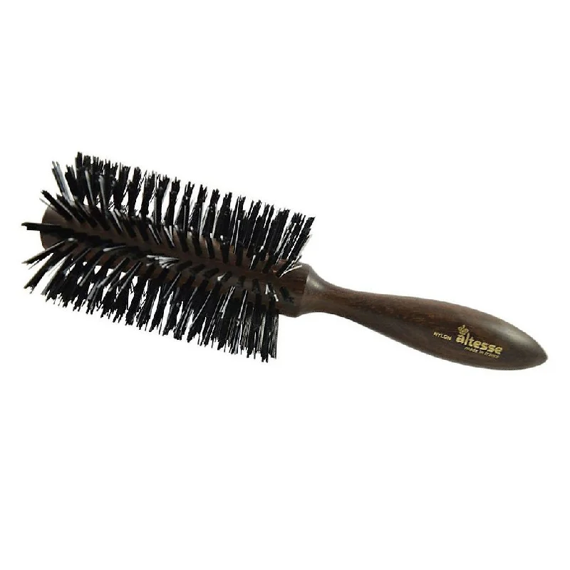 Altesse Maxi Round Brush with Nylon Bristles, Bubinga Wood