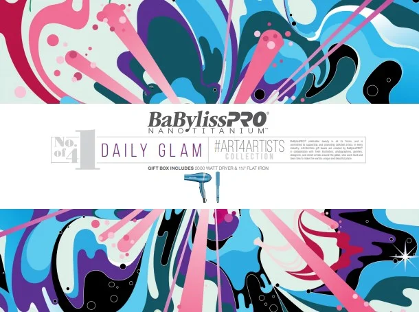 BaByliss Pro Holiday Box 2019 - Daily Glam  # BNT19H1 - 2000 W Dryer + Nano 1.5"" Straightener Set