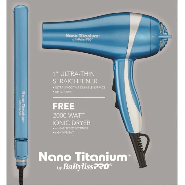 BABYLISS PRO NANO TITANIUM DRYER COMBO SPECIAL! # BABNTPP15