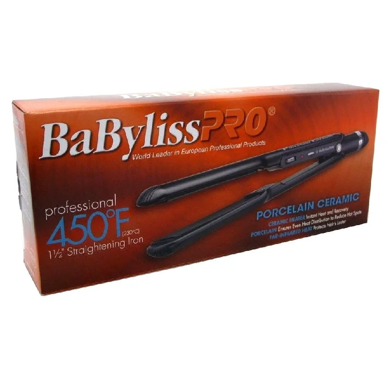 BABYLISS PRO PORCELAIN CERAMIC STRAIGHTENING IRON - 1 1/2 INCH # BABP9559