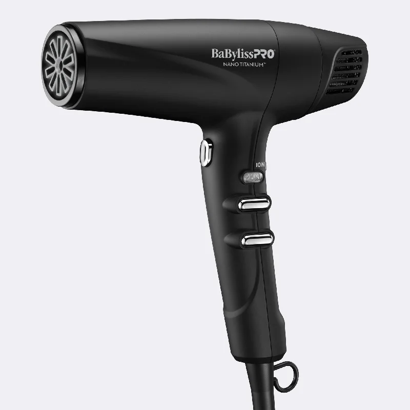 BabylissPro NanoTitanium Dual Ionic High-Speed Hair Dryer Matte Black