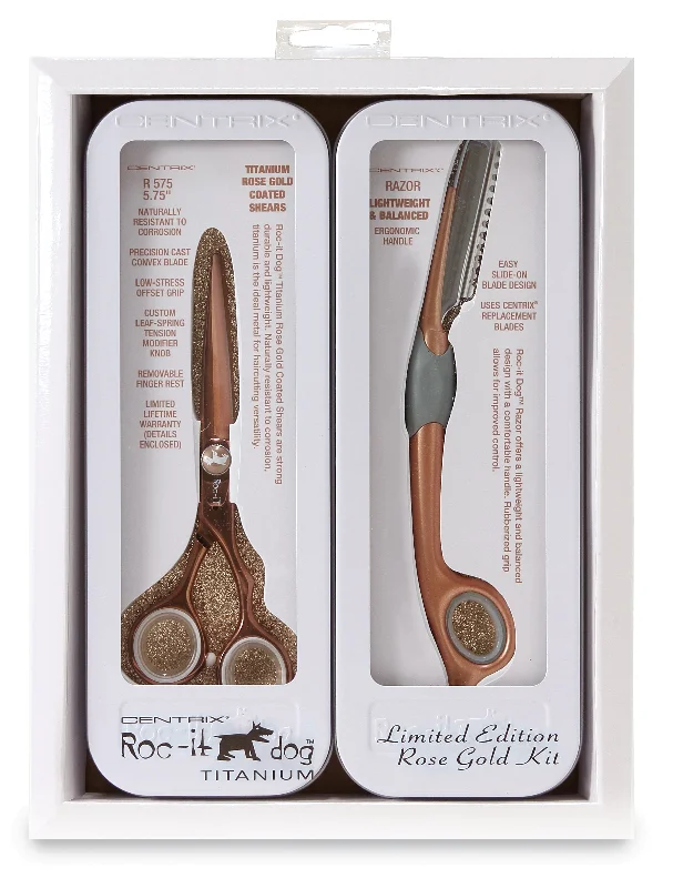 CENTRIX ROC-IT DOG ROSE GOLD SCISSOR KIT 5.75""