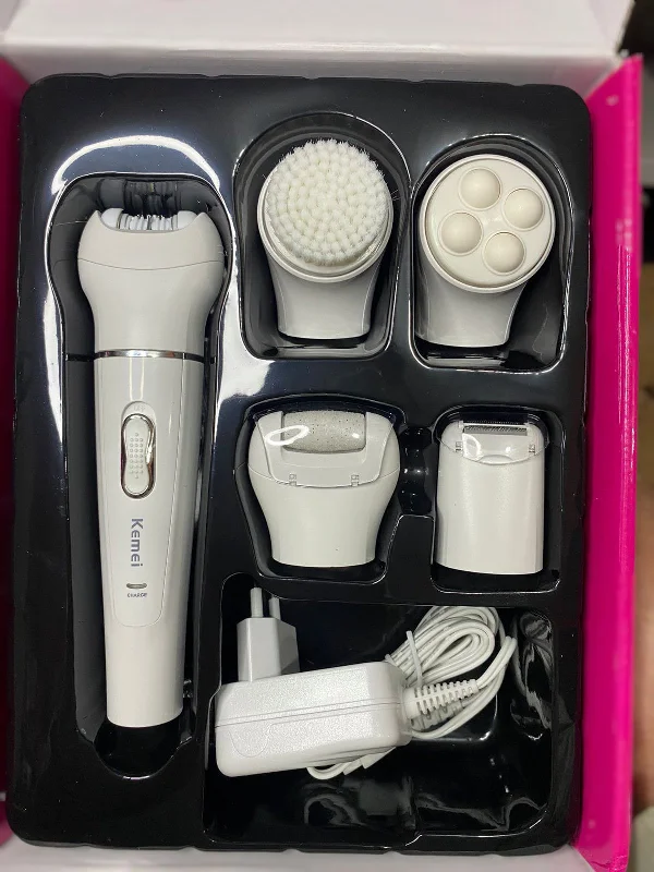 KEMI 5 in 1 Rechargeable Beauty Tool Epilator Shaver KM-2199