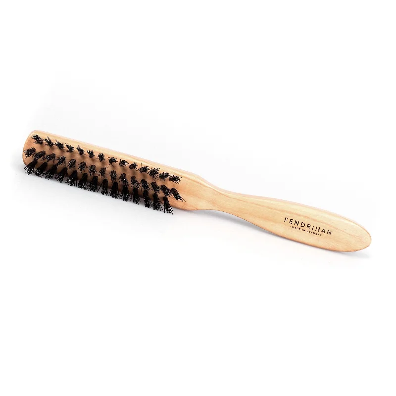 Fendrihan 3 Row Olivewood Hairbrush with Boar Bristles - Made in Germany