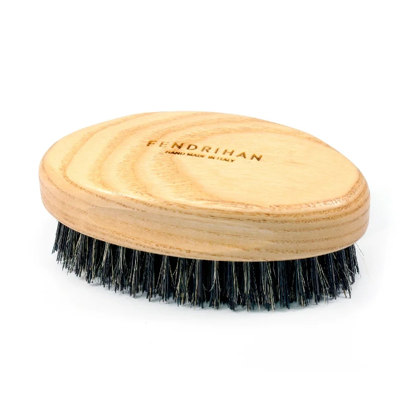 Fendrihan Ash Wood Military Hair Brush with Boar Bristles - Made in Italy