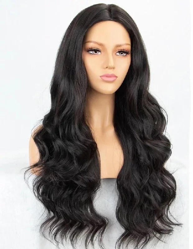 Frontal Lace Wig Long Dark Wave