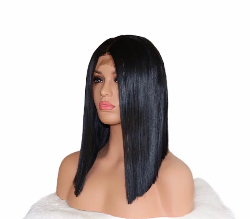 Frontal Lace Wig Black Long Bob