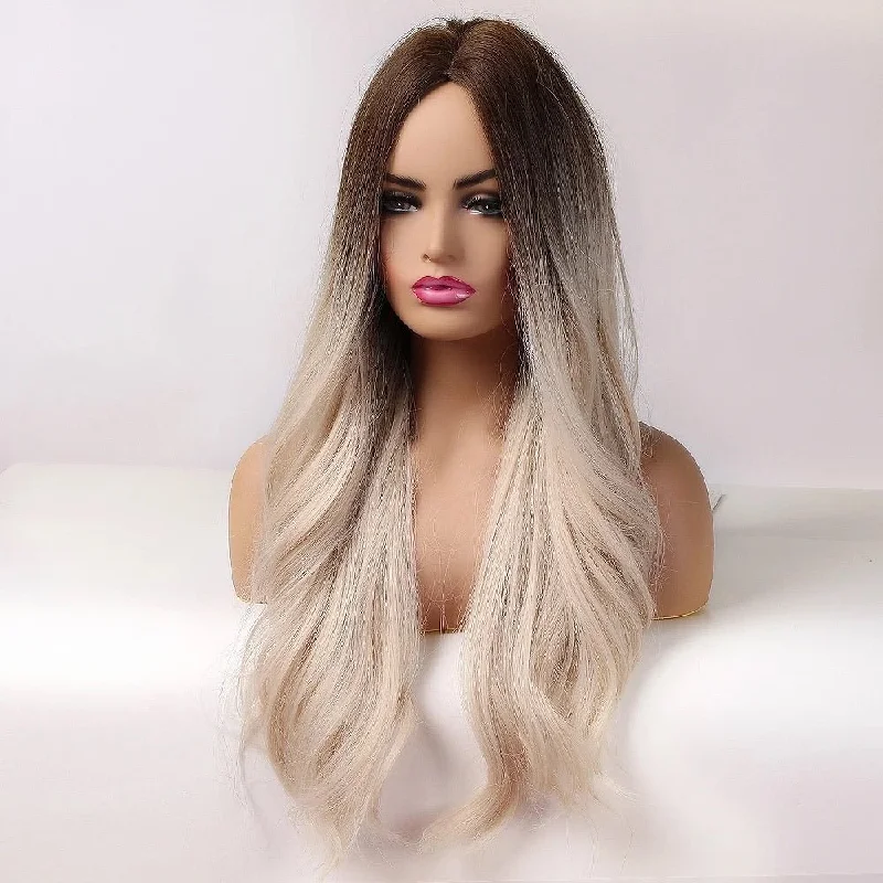 Frontal Lace Wig Blonde Ash Ombré