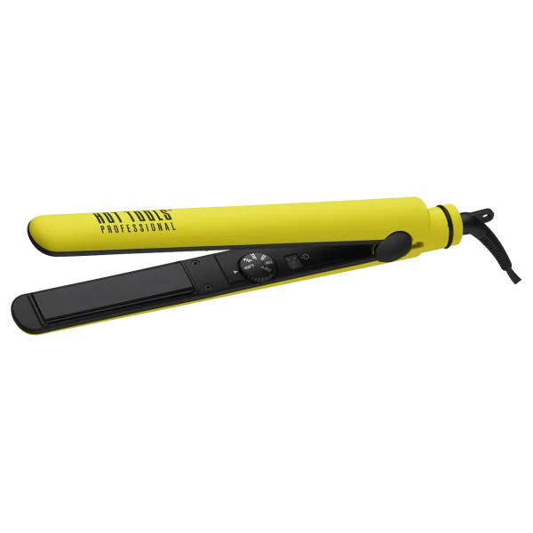 Hot Tools Salon Flat Iron Bee Yellow 1 inch