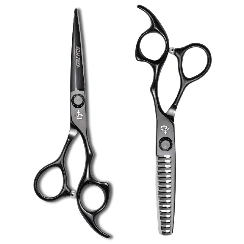 Ichiro Premium Series: Tsuki VG10 Black Cutting & Texturizing Scissor Set