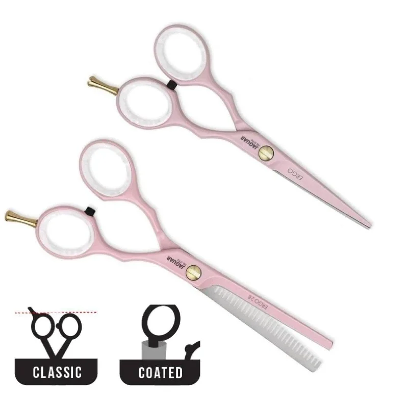 Jaguar Pink Pre Style Ergo Hairdressing Scissor Set