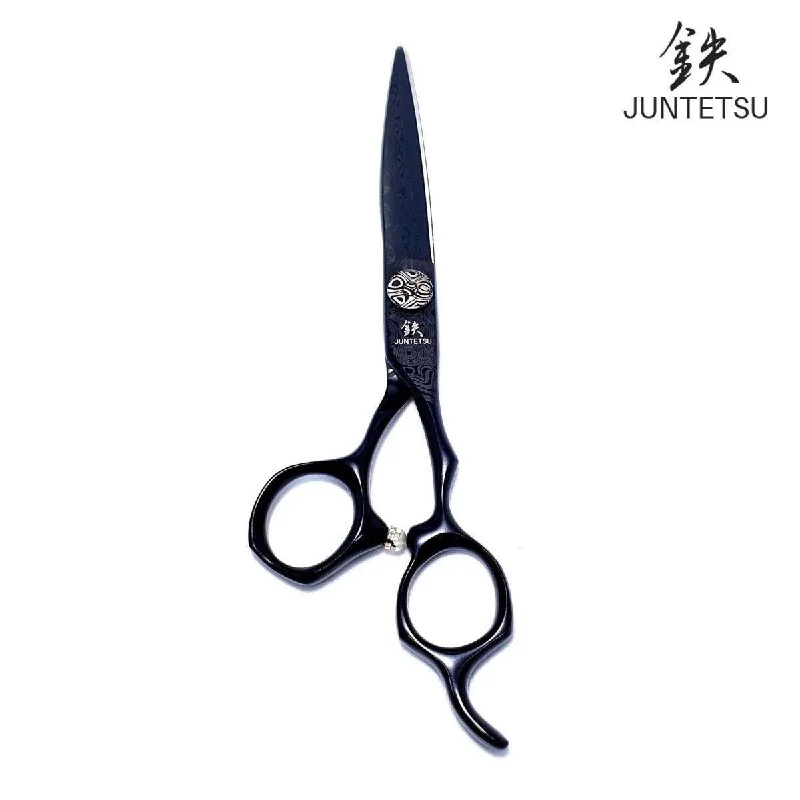 Juntetsu Matte Black Damascus Cutting Scissors