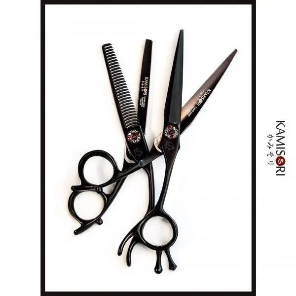 Kamisori Black Diamond III Cutting & Thinning Set