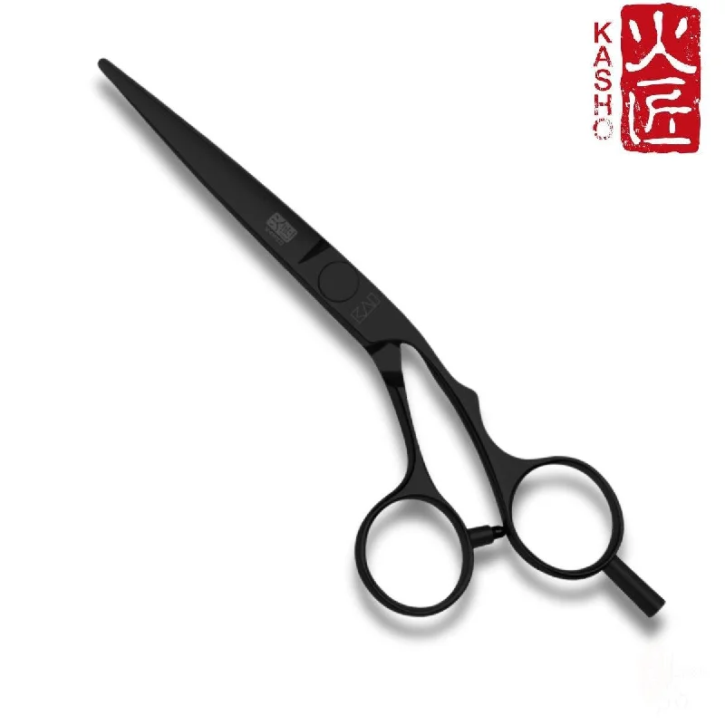 Kasho Silver Offset: BLACK Hair Cutting Scissors