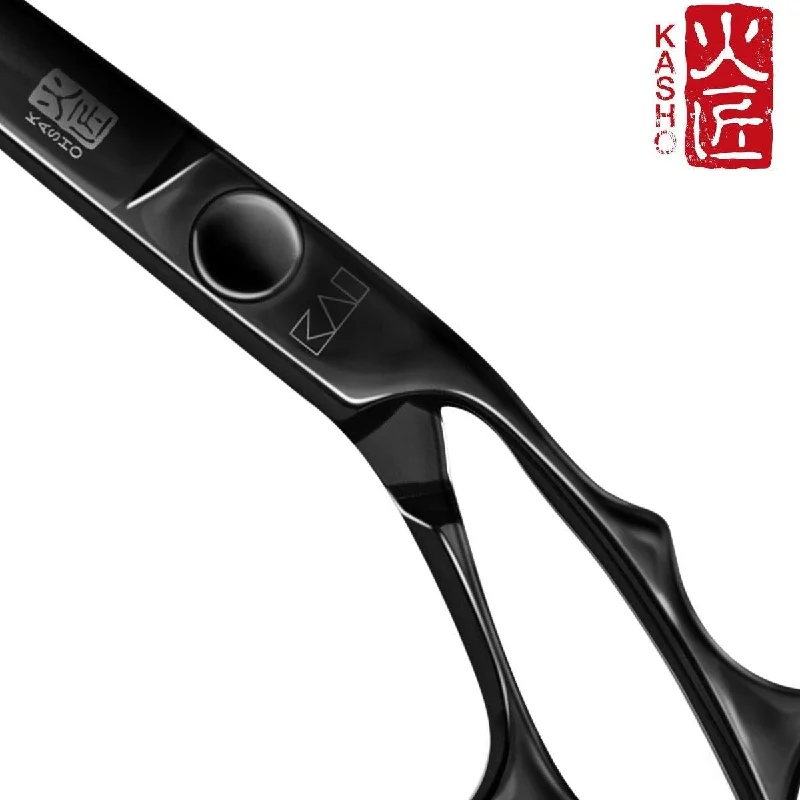 Kasho Silver Offset: BLACK Hair Cutting Scissors