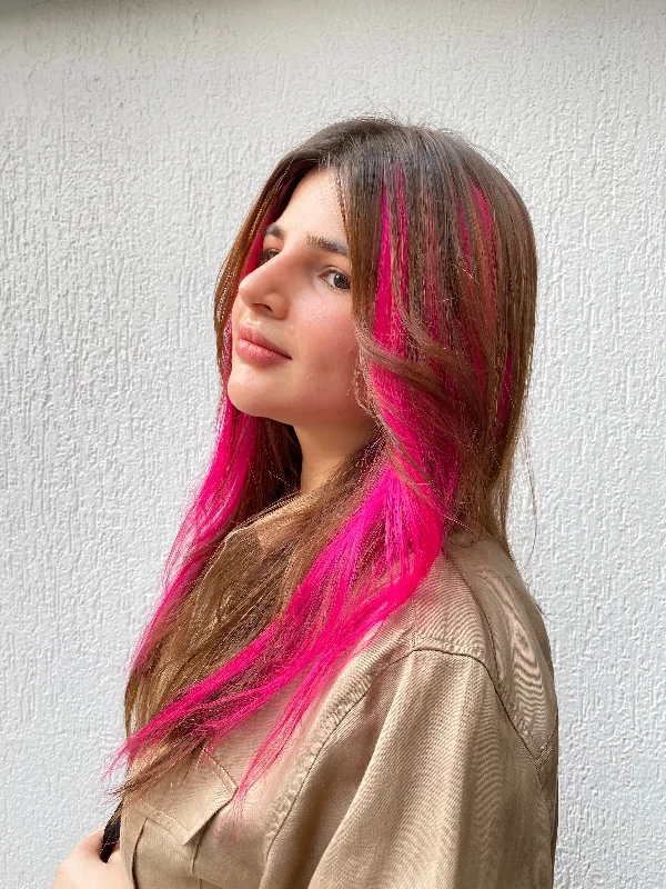 Kinky Pinky – #Strandout- Coloured clip-In Hair| Nish Hair