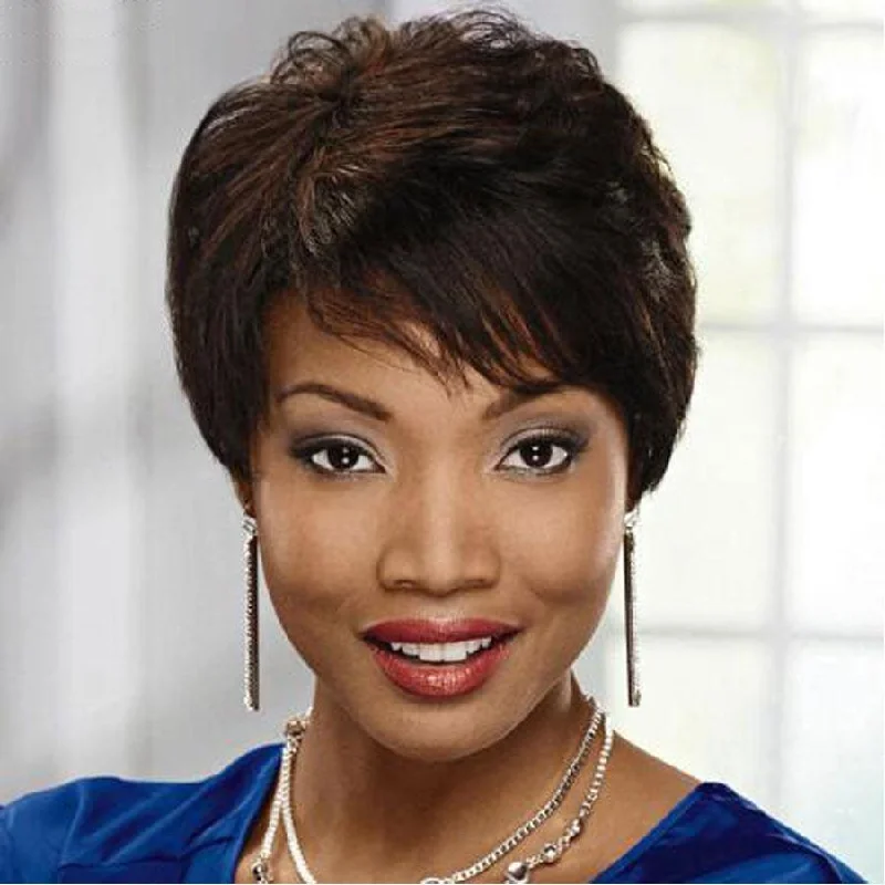 Luna 067 Pixie Short Straight Layered Hair Wig for Black Women