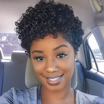 Luna Wig C43 Short Curly Soft Hair for Black Women