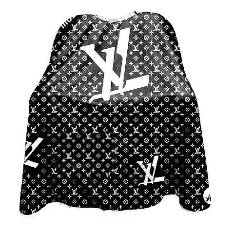 LV Black & White Barber Hairdressing Cape