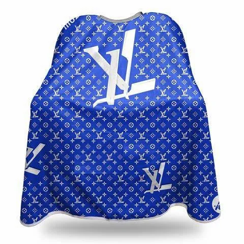 LV Blue & White Barber Hairdressing Cape