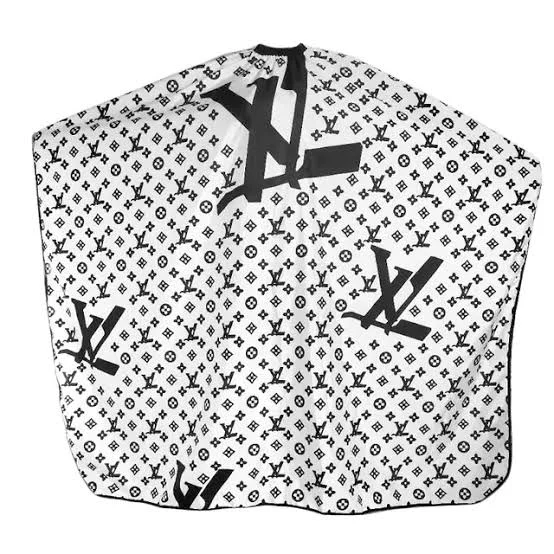 LV White & Black Barber Hairdressing Cape