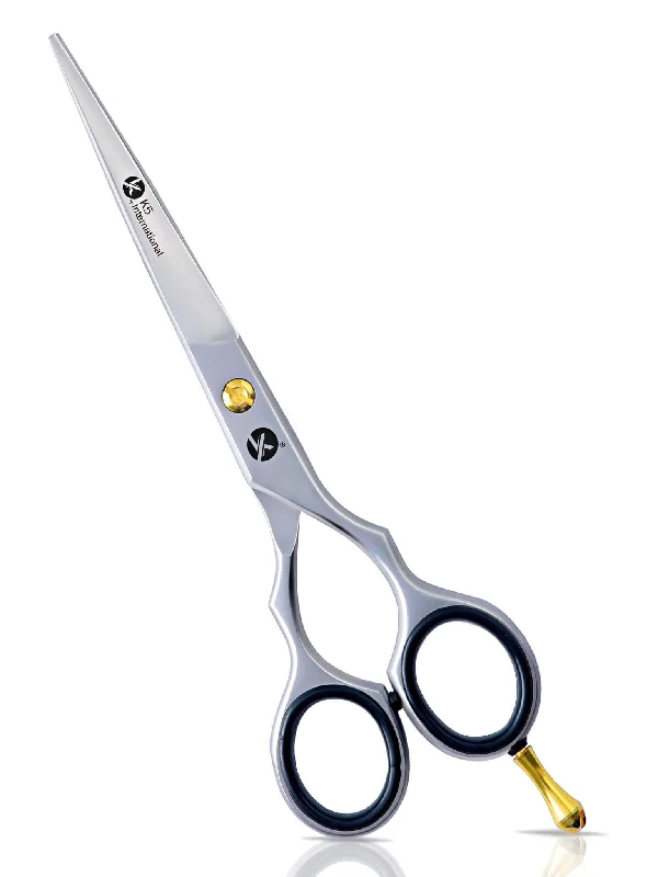 Matte Silver Line Hairdressing Scissors