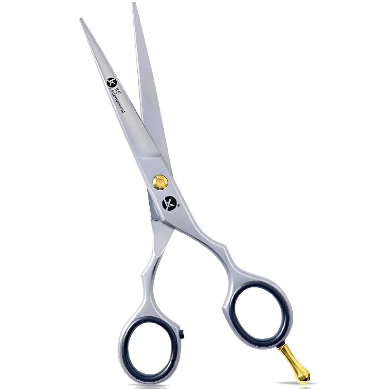 Matte Silver Line Hairdressing Scissors