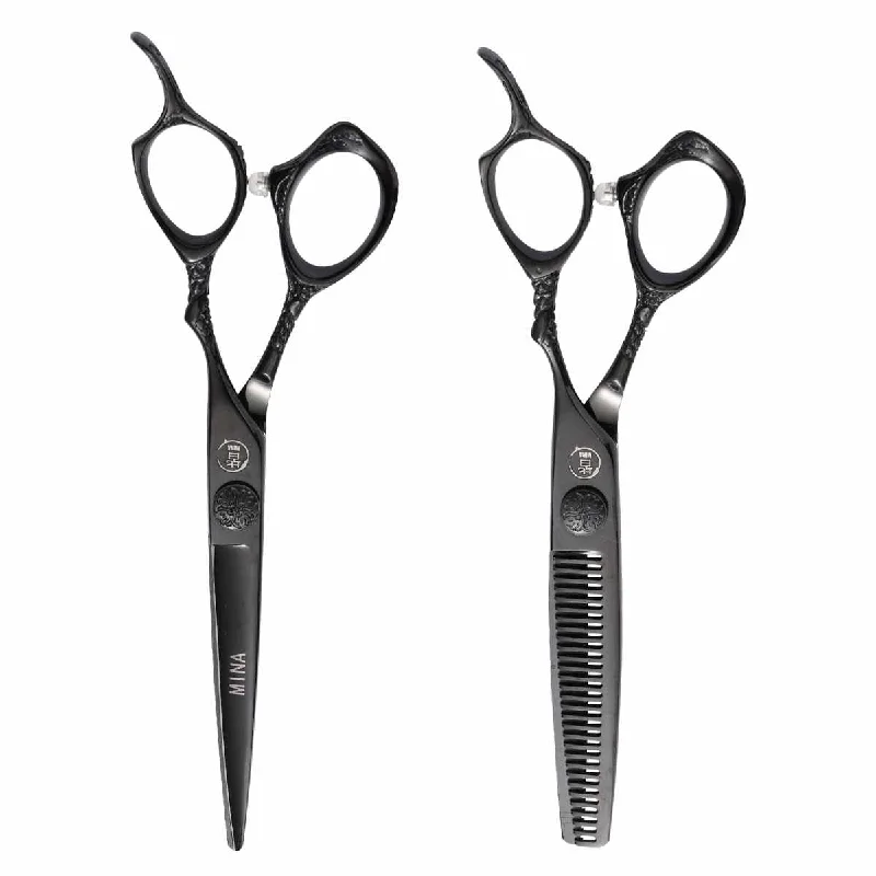 Mina Ash Black Cutting & Thinning Set