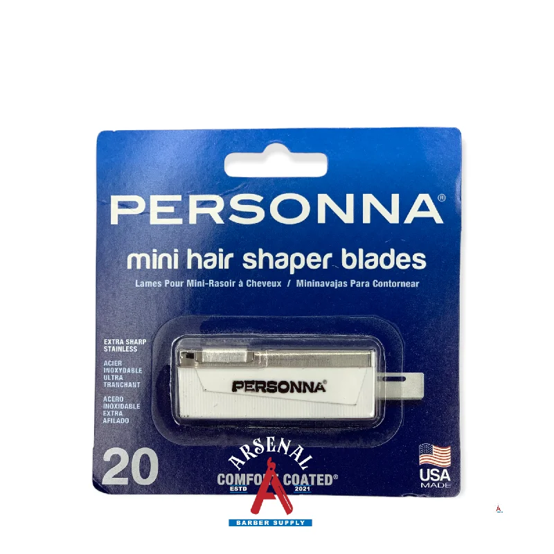 Personna Mini Hair Shaper Blades with Dispenser - 20 Blades