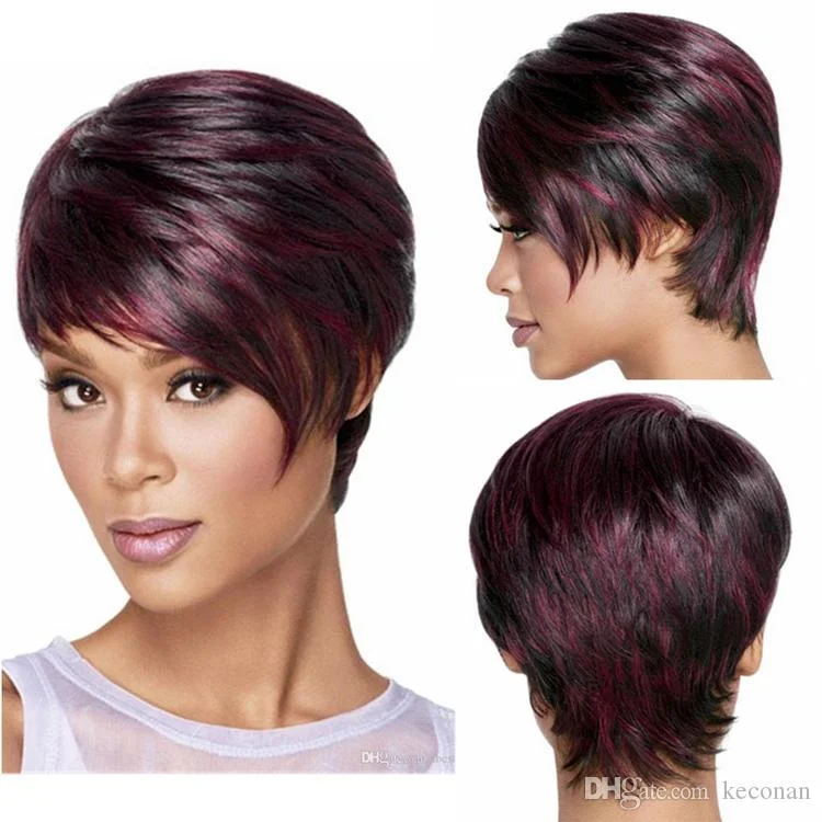 Luna 057 Philadelphia Designer Layered Short Straight Wig with Side Bangs