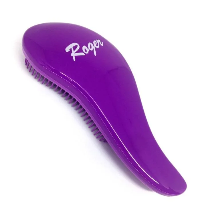 Professional Detangle Purple No Frizz Anti Hair Break Scalp Massage Brush - Roger