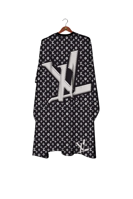 The Shave Factory Premium Barber Cape LV Black/Silver