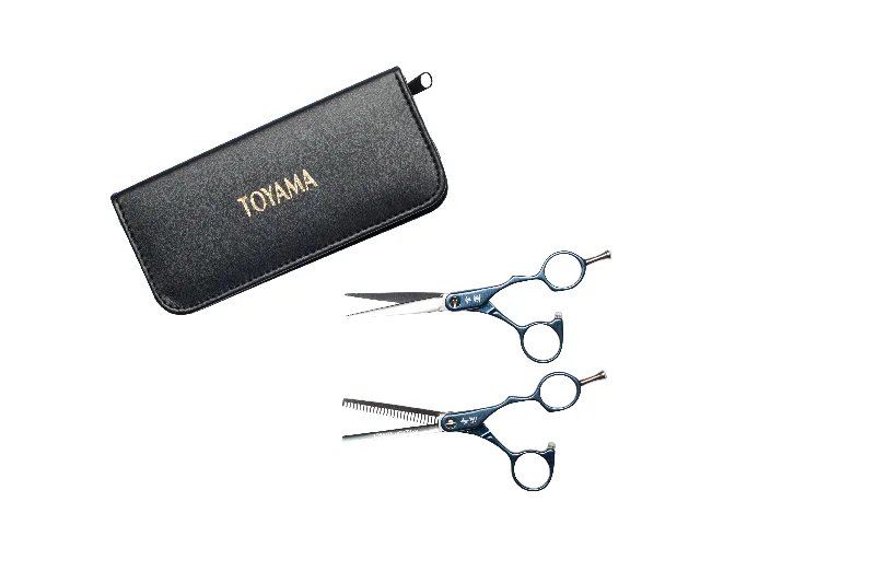 Toyama LIGHT XB Dark Blue Scissor/Thinner Set 5.5""