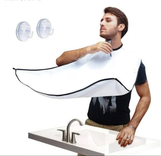 White Facial Hairdressing Beard Shaving Apron Cape