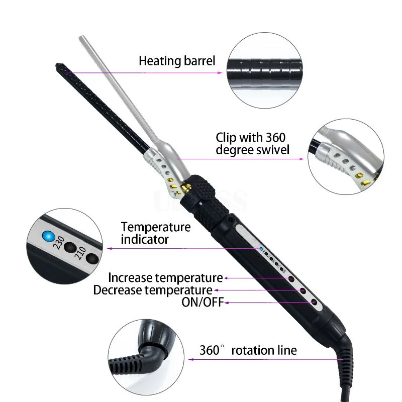 Instant Heat 7mm 1/2-Inch Curling Iron