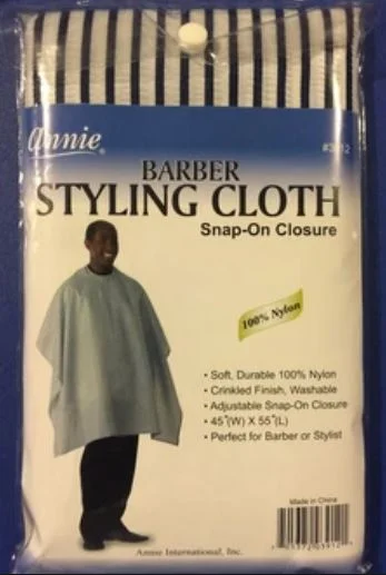 Annie Barber Styling Cape 45"" x 55"" Blue and White Striped