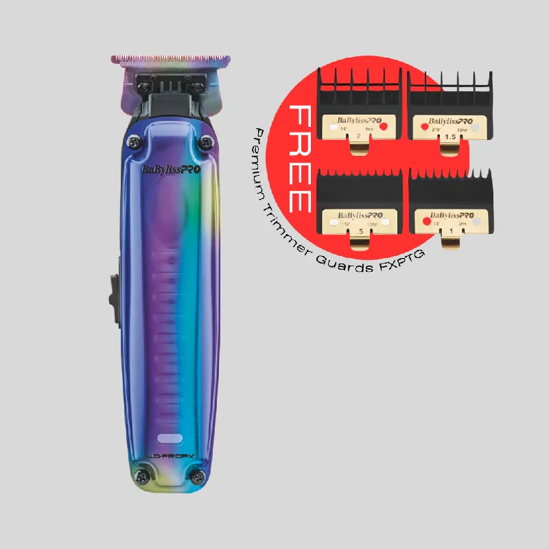 Babyliss Pro Lo-ProFX Trimmer - Iridescent with FREE Premium Trimmer Guards FXPTG