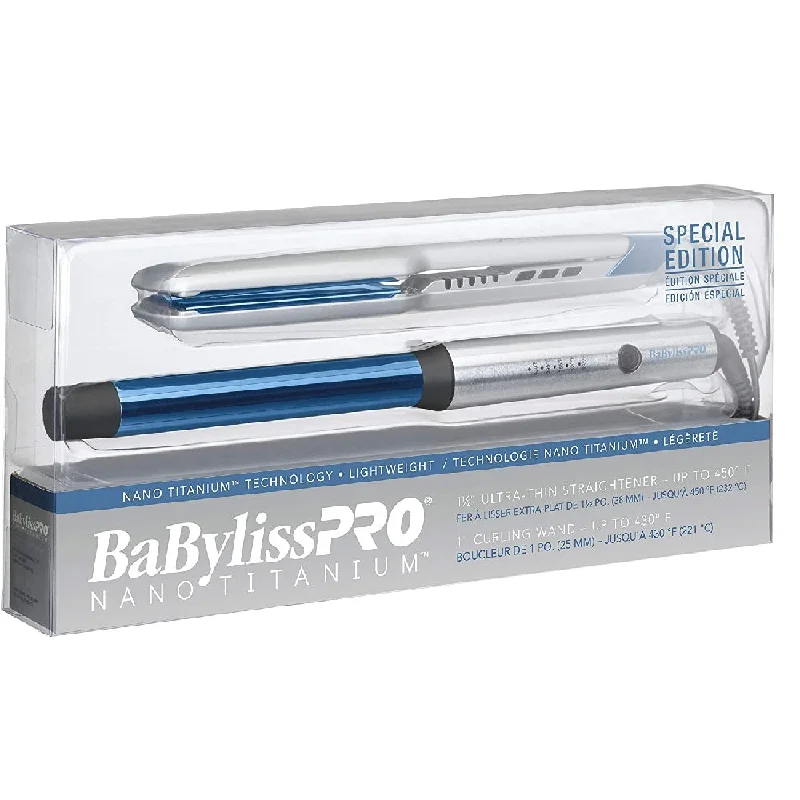 BaBylissPRO Special Edition 1 1/2"" Ultra-Thin Straightener + 1"" Curling Wand