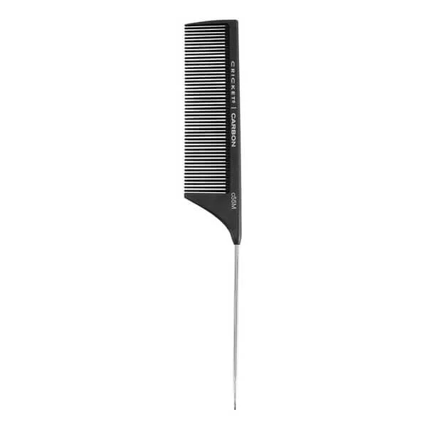 Cricket Carbon Comb C55M Medium Toothed Metal Rattail Comb