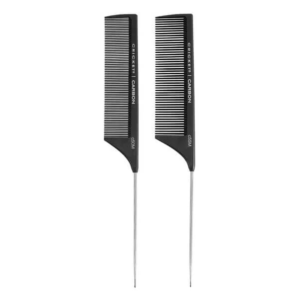 Cricket Carbon Comb Metal Tail Duo Styling Pack Comb