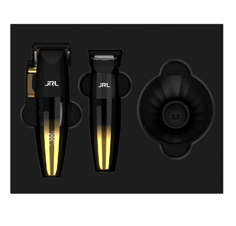 JRL Professional Fresh Fade 2020 Limited Edition Gold Clipper & Trimmer Set + Charging Base