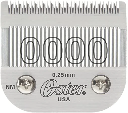 Oster Detachable Blade Size 0000 Fits Classic 76, Octane, Model One, Model 10 Clippers, 0.25 mm