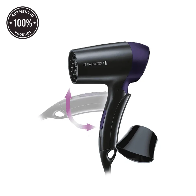 Remington- D2400 Travel Hair Dryer ""ON THE GO"" 1400W Black/Blue