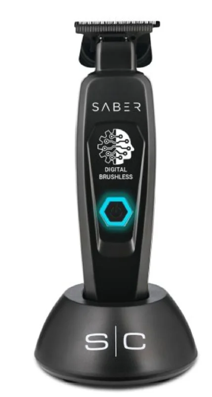 SABER - FULL METAL BODY DIGITAL BRUSHLESS MOTOR CORDLESS HAIR TRIMMER - BLACK