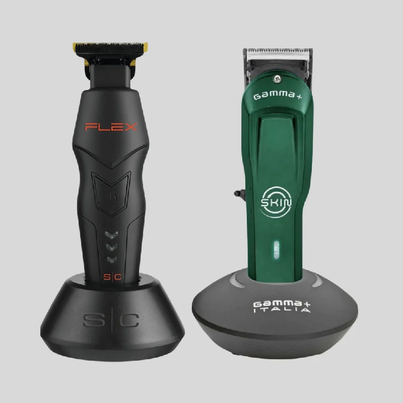 StyleCraft Flex Cordless Trimmer SC406M x Gamma+ Skin Cordless Clipper GP603R COMBO